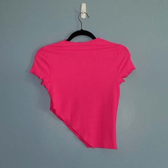 Forever 21 Asymmetrical Crop Top/Shirt Medium - Picture 6 of 6